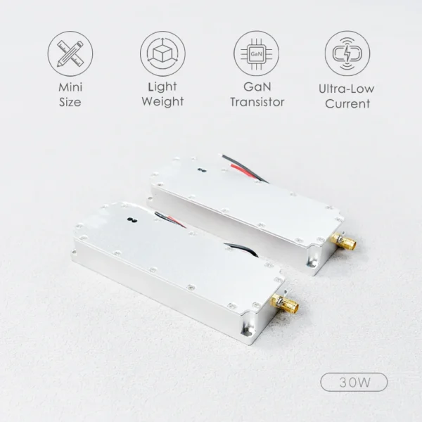 30W RF Amplifier Module 100MHz–5.8GHz with VCO & Circulator